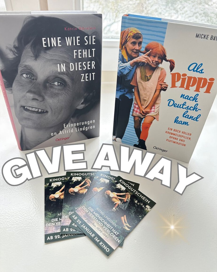 *Werbung* - Gewinnspiel

Am 22. Januar 2026 startet der Film „Astrid Lindgren - Die Menschheit hat den Verstand verloren“ in den Kinos.
Dokumentarisch und szenisch erzählt der Film aus der Sicht von Astrid Lindgren, Ihrer Tochter, Ihrer Enkelin und Ihrem Großenkel anhand der Kriegstagebücher die wahre Geschichte hinter dem Erfolg der Weltautorin. (Mehr dazu könnt ihr auf dem Blog nach lesen).

Ich freue mich Euch jeweils 2 x 2 Kinotickets und zwei Bücher ( „Als Pipi nach Deutschland kam“ von Micke Bayart und „ Eine wie sie fehlt in dieser Zeit“ von Katrin Hörnlein) verlosen zu dürfen.

So nehmt ihr teil:

1. Stellt sicher, dass ihr hier meinem Kanal folgt
2. Hinterlasst einen Kommentar mit wem ihr den Film besuchen wollt (tagt gerne die Person) und was eure Lieblingsgeschichte von Astrid Lindgren ist.

Das wars schon!
Das Gewinnspiel endet am Freitag, den 9.1.26 um 23.59 Uhr.
Die vier Gewinner werden nach dem Zufallsprinzip ausgewählt und am Sonntag, dem 11. Januar, über Instagram Stories bekannt gegeben.
Die Gewinner müssen innerhalb von 48 Stunden per Direktnachricht antworten, um den Preis zu erhalten, sonst werde ich einen anderen Gewinner auswählen. Sie müssen mindestens 18 Jahre alt sein und Ihren Wohnsitz in Deutschland haben.
Das Gewinnspiel ist unterstützt von der Farbfilm Verleih GmbH.

#astridlindgren #dienenschheithatdenverstandverloren #filmtipp #gewinnspiel